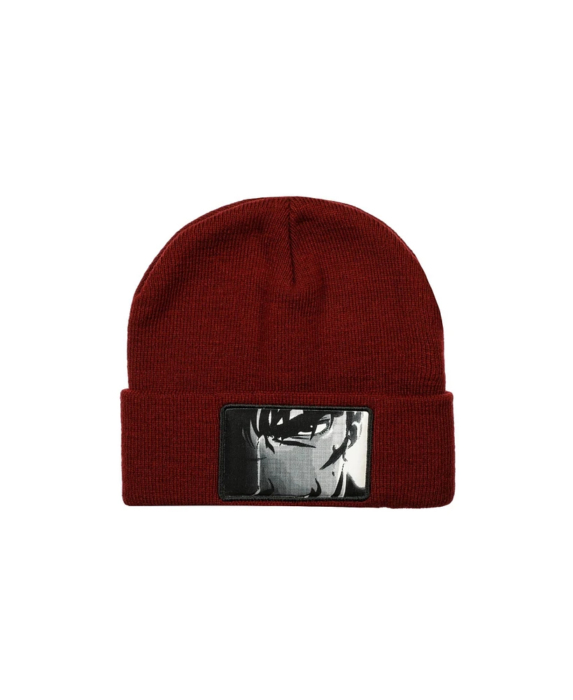 Berserk Men's Print Guts Face Adult Red Beanie-osfa