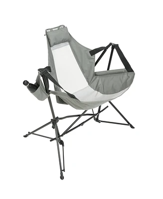 steel folding chair grey