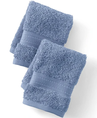 Lands' End Premium Supima Cotton 2-Piece Washcloth Set