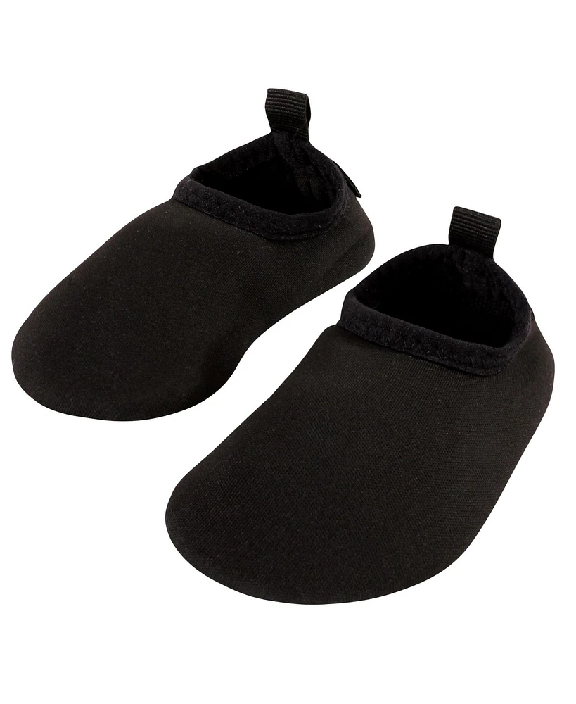 Hudson Baby Boys Water Shoes for Sports, Yoga, Beach and Outdoors, Solid Black, 0-6M/1-2