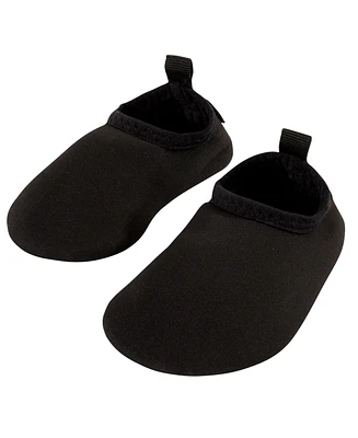 Hudson Baby Boys Water Shoes for Sports, Yoga, Beach and Outdoors, Solid Black, 0-6M/1-2
