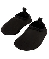 Hudson Baby Boys Water Shoes for Sports, Yoga, Beach and Outdoors, Solid Black, 0-6M/1-2