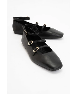 Serena Leather Mary Jane Flats
