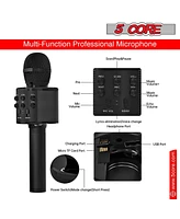 5 Core Wireless Karaoke Microphone Bluetooth Mic Portable Handheld Microfonos Inalambricos