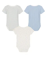 Calvin Klein Baby Boys 3-Piece Short Sleeve Bodysuits Set