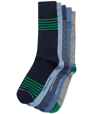 Tommy Hilfiger Men's 5-Pk. Patterned Crew Dress Socks