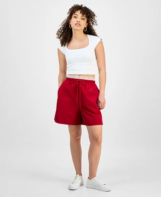 East On Rodeo Women's Contrast-Drawstring Shorts