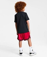 Jordan Big Boys Pixel Air Graphic T Shirt Mesh Shorts