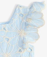 Rare Editions Toddler and Little Girls Enlarged Flora Eyelet Dress
