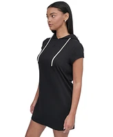 Dkny Sport Women's Roll-Sleeve Hooded Sneaker Dress