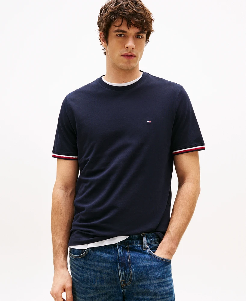 Tommy Hilfiger Men's Big & Tall Global Stripe Cuff T-Shirt