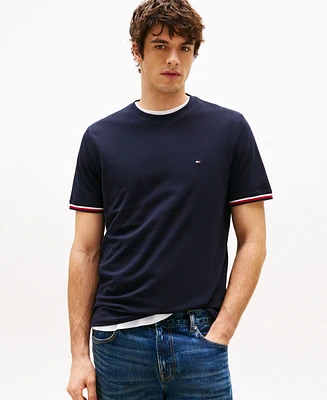 Tommy Hilfiger Men's Big & Tall Global Stripe Cuff T-Shirt