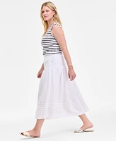 On 34th Women's Cotton Gauze Tiered Midi Skirt, Exclusively at Macy's
