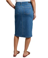 Jones New York Women's City Denim Midi Pencil Skirt