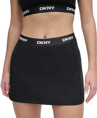 Dkny Sport Women's Logo-Waistband Balance Compression Skort