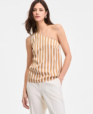 I.n.c. International Concepts Women's Striped One-Shoulder Top, Exclusively at Macy's
