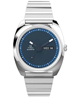 Timex Men's Analog Silver-Tone Stainless Steel Watch, 37mm