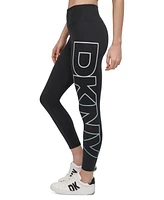 Dkny Sport Women's Exploded-Logo Stretch 7/8 Leggings