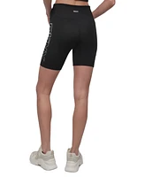 Dkny Sport Women's Ombre-Logo High-Rise 7" Bike Shorts