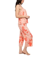 Linea Donatella Women's Paisliegh Cropped Pajama Set