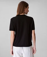 Calvin Klein Women's Fine-Knit Short Sleeve Top