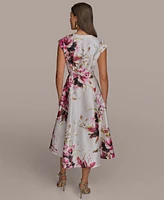 Donna Karan New York Women's Floral-Print Faux-Wrap Dress