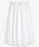 On 34th Women's Cotton Eyelet Pleated Midi Skirt, Exclusively at Macy's