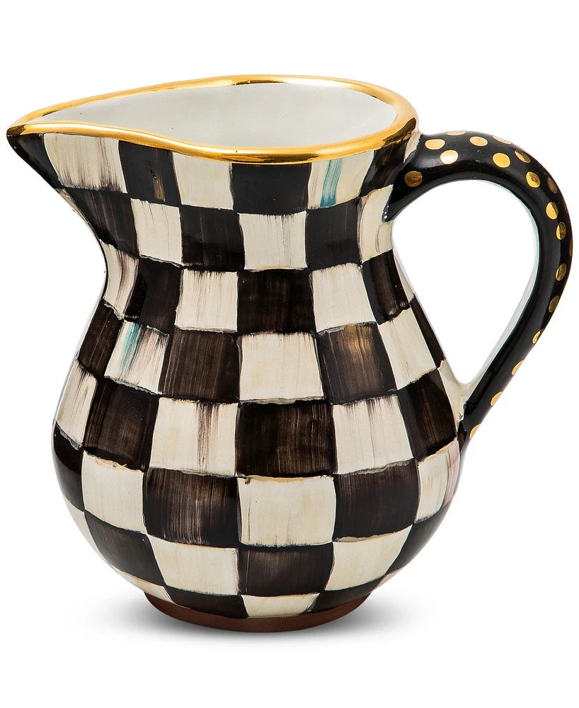 Mackenzie-Childs Courtly Check Ceramic Portly Pitcher