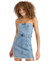 Steve Madden Women's Matilda Strapless Denim Mini Dress