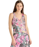 Steve Madden Women's Theo Printed Lace Sleeveless Dress