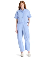 Steve Madden Women's Tula Striped Button-Front Shirt