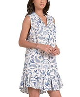Elan Women's Printed Sleeveless Popover Dress