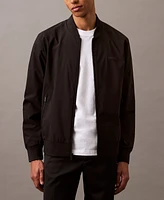 Calvin Klein Men's Logo-Print Matte Bomber Jacket