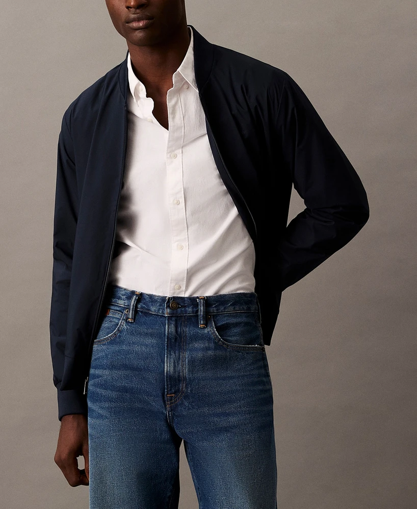 Calvin Klein Men's Logo-Print Matte Bomber Jacket