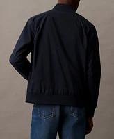 Calvin Klein Men's Logo-Print Matte Bomber Jacket