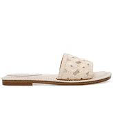 Dv Dolce Vita Women's Jessamine Floral Eyelet Raffia Flat Sandals