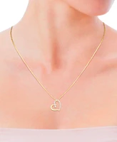 Diamond Heart 18" Pendant Necklace (1/2 ct. t.w.) in 14k Yellow Gold