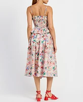 En Saison Women's Nayeli Printed Peplum Top