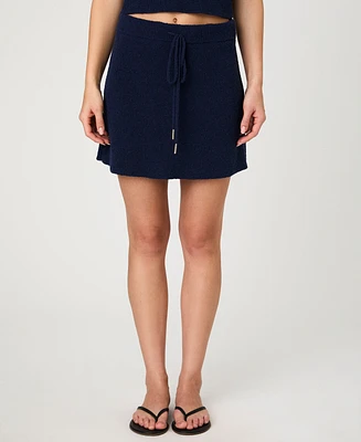 French Connection Women's Terry Drawstring Miniskirt