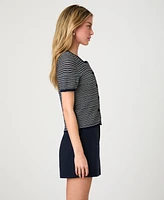 French Connection Women's Zig Zag Striped Knit Cardigan