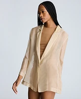 Kenneth Cole Women's Organza Boyfriend Blazer