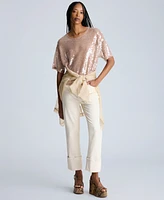 Kenneth Cole Women's Oversized Sequin T-Shirt