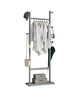 Athenian Grey Coat Rack: Solid Wood, Easy Assembly, Ideal for Entryway or Bedroom