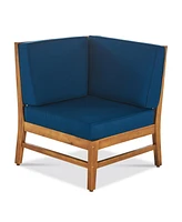 5-Seater Acacia Wood Outdoor Sectional Sofa Set