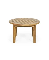 3-Pc Acacia Patio Set, Club Chairs, Table, Cushions, Teak Finish
