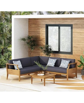Aston 4-piece Sofa Set, Dark Gray