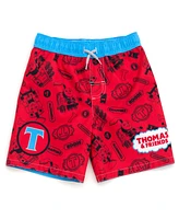 Thomas & Friends Little Boys Rash Guard and Swim Trunks Outfit Set