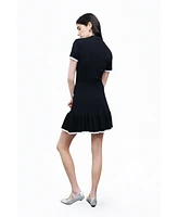 Nocturne Women's Pleated Hem Knit Mini Dress