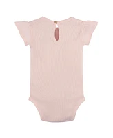 Gerber Baby Girls Crystal Pink Bodysuit and Shorts Set, 2-Pack