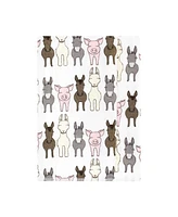 Hudson Baby Girls Cotton Poly Flannel Burp Cloths 8-Pack, Farm Friends Pink, One Size